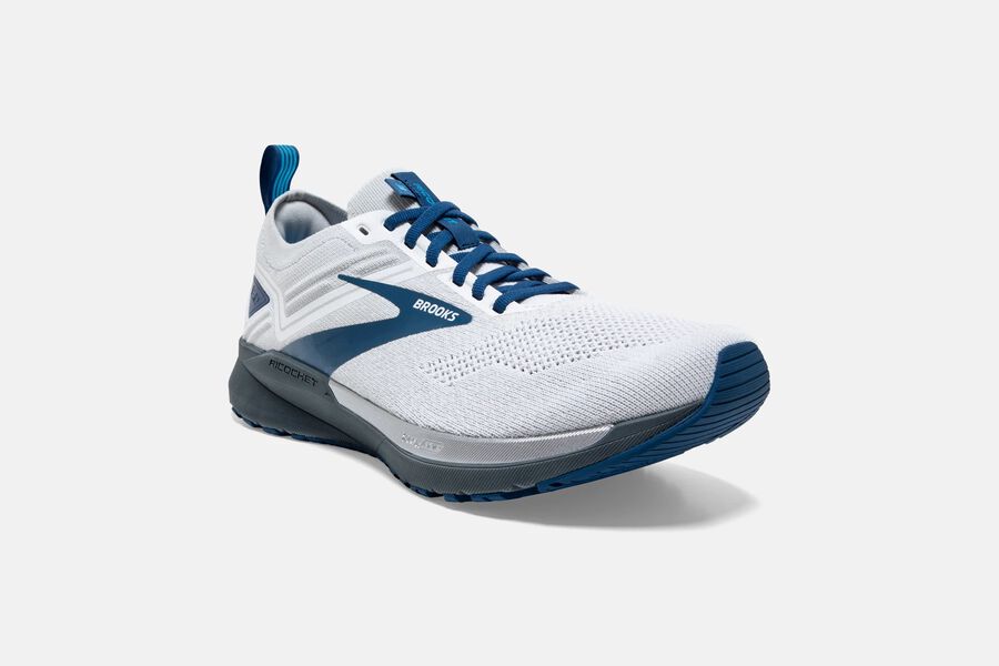 Brooks Ricochet 3 Road Running Shoes - Mens - White/Blue - BN5731620